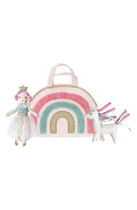 Rainbow Play Case & Doll Set