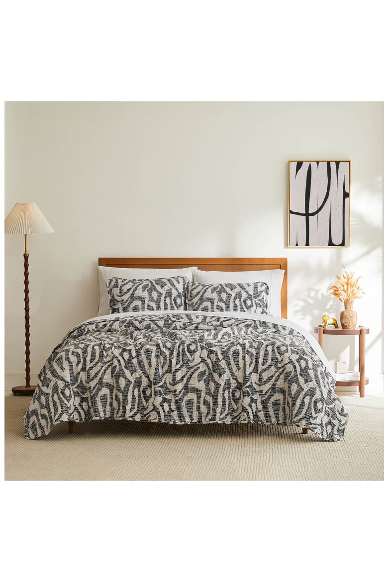 Khari Quilt & Sham Set, Alternate, color, CHARCOAL