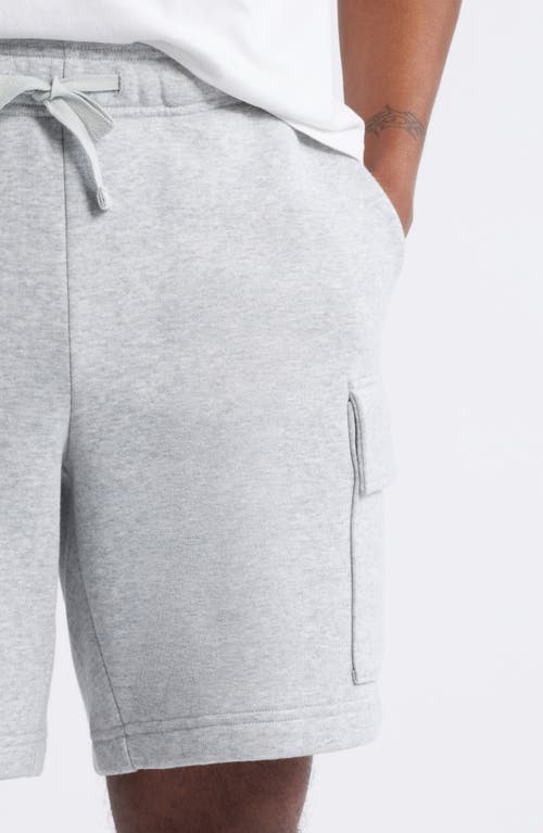 Bp. Fleece Cargo Shorts In Grey Soft Heather