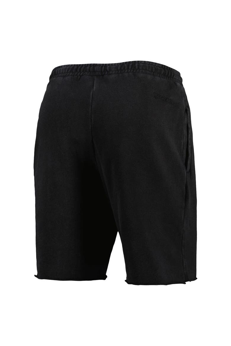 Men's Mitchell & Ness Black New York Knicks French Terry Tonal Fleece Shorts, Alternate, color, Black