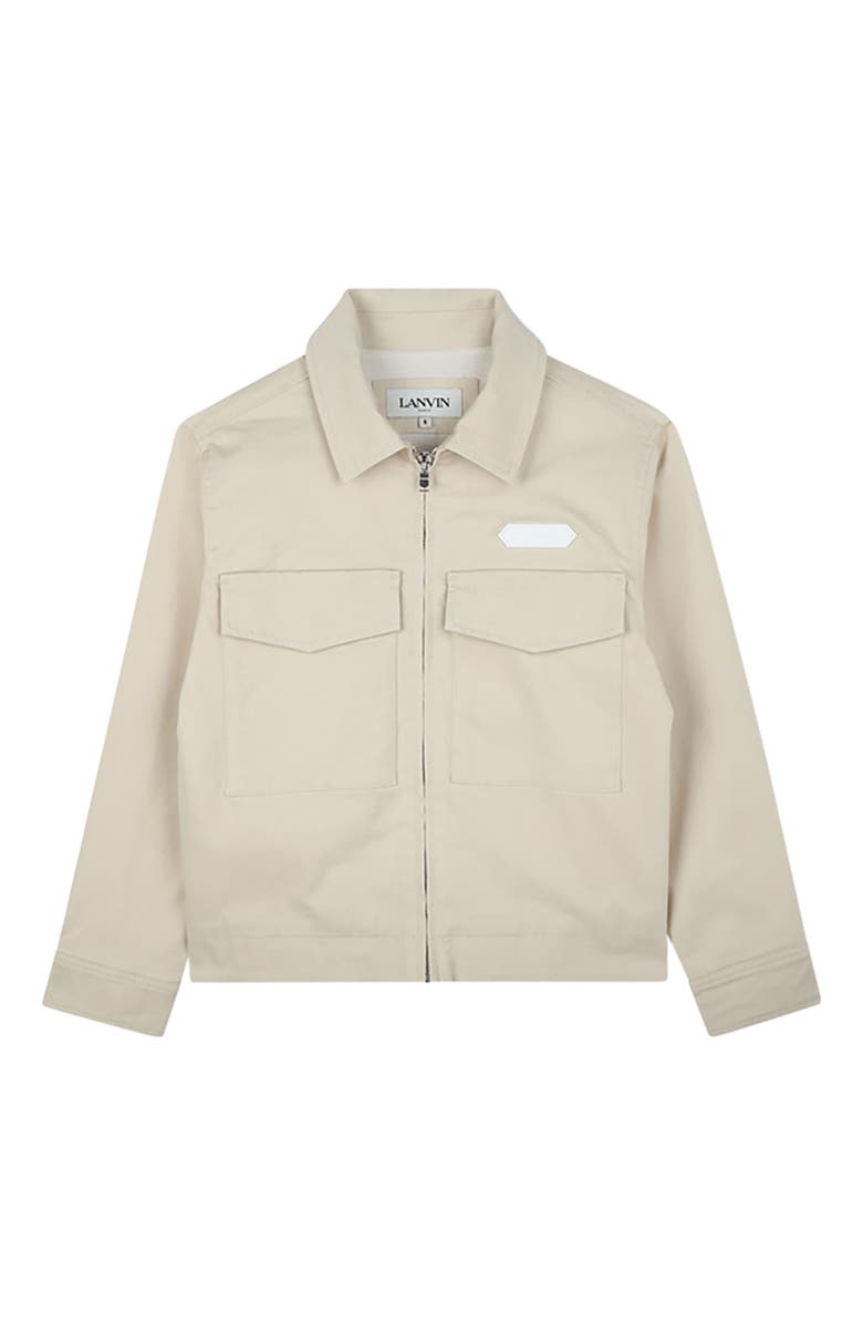 Lanvin KIDS EMBROIDERED COTTON JACKET, Alternate, color, 