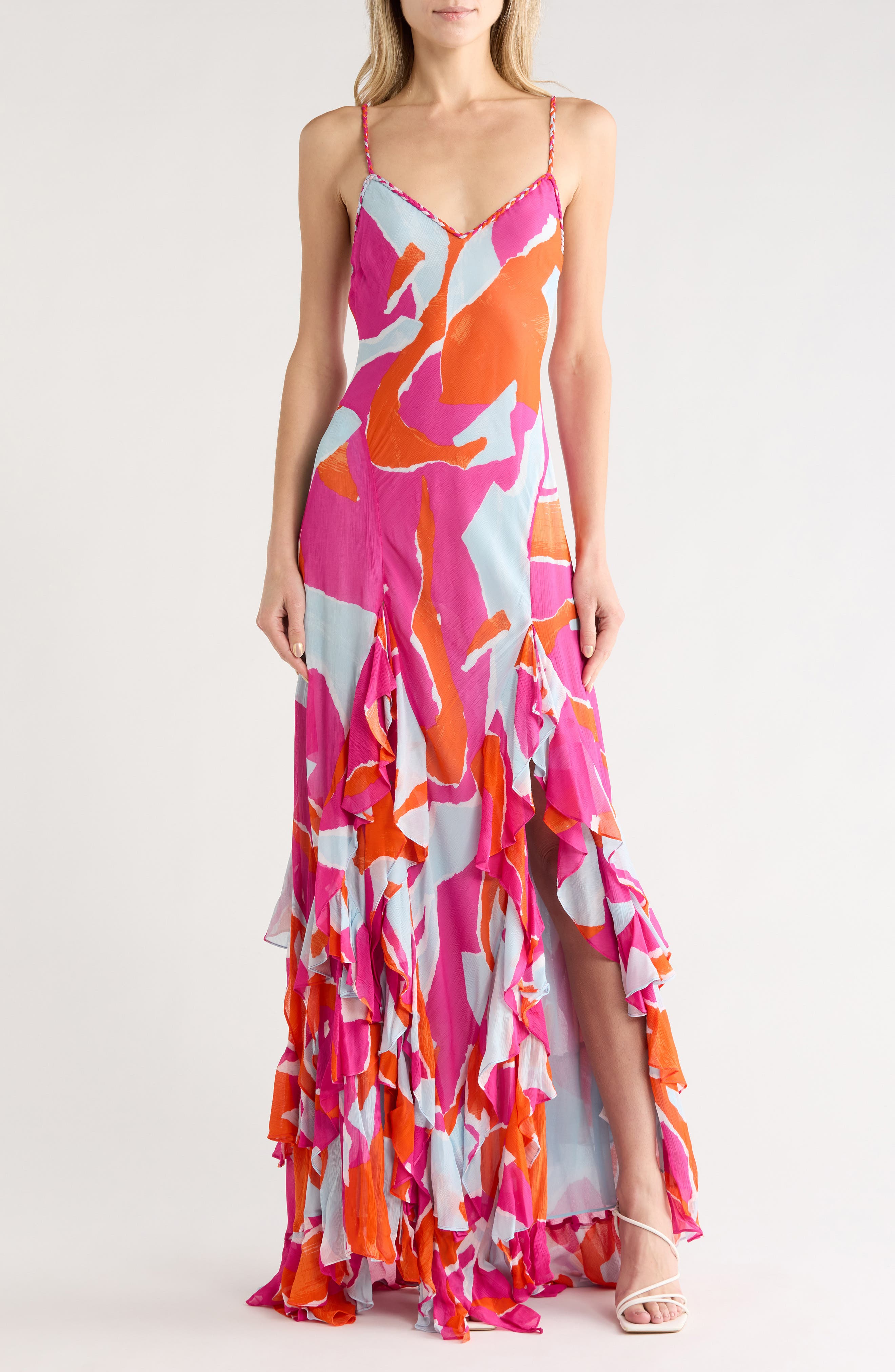 DVF Stella Ruffle Maxi Dress