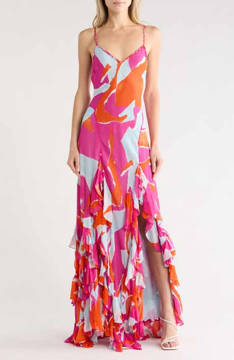 DVF Stella Ruffle Maxi Dress
