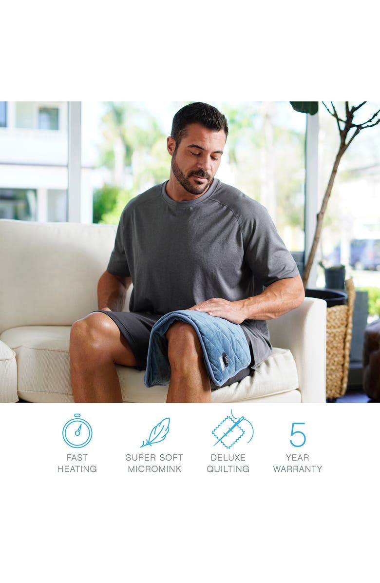 PURE ENRICHMENT Weighted Warmth Lap Pad, Alternate, color, Navy