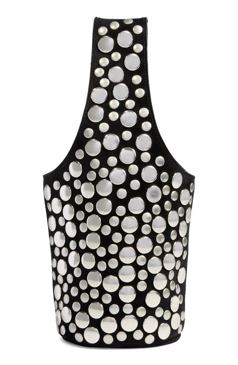 Small Livia Stud Suede Bag