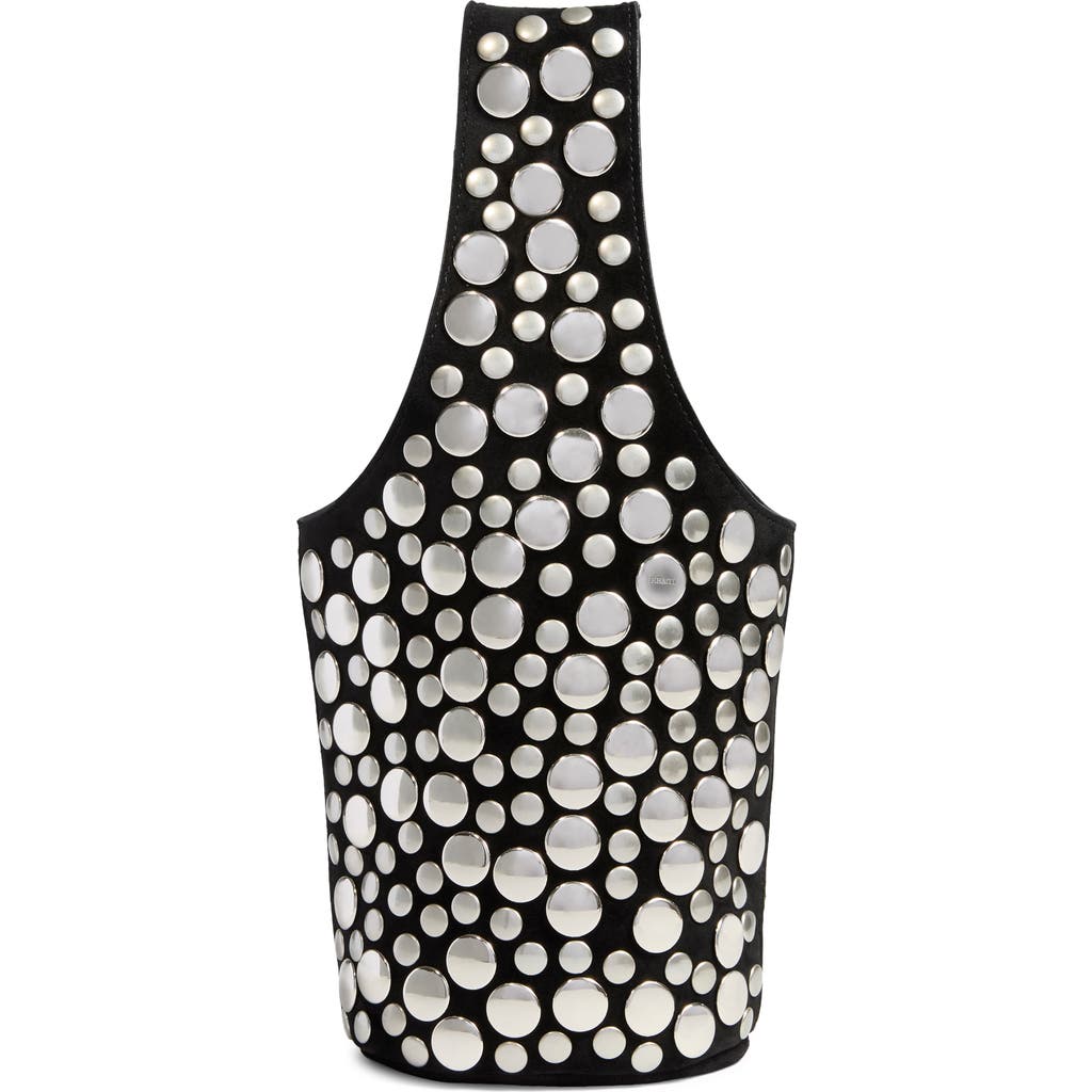Khaite Livia Small Studded Suede Bucket Bag