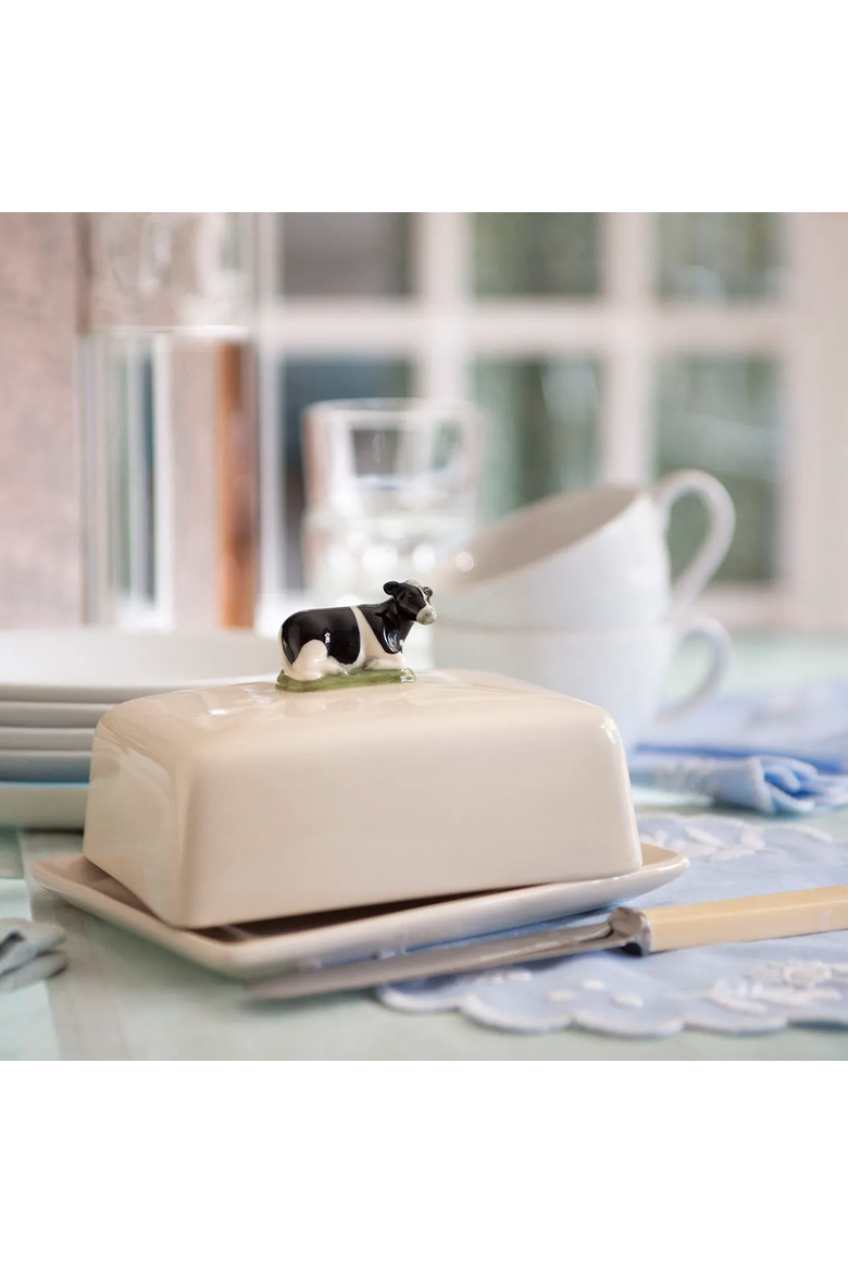Cow Butter Dish by KA&F Group LLC, Alternate, color, Multi