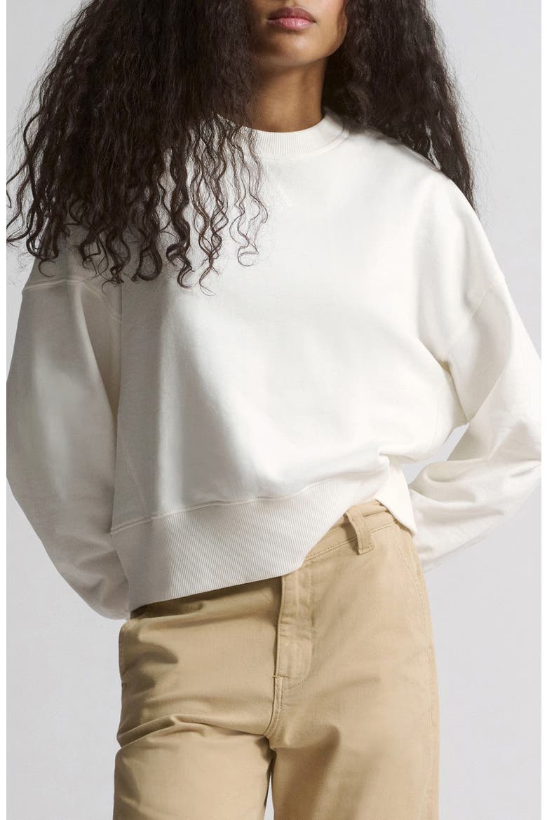 Anti Oversize Cotton Sweatshirt, Main, color, ANTIQUE WHITE