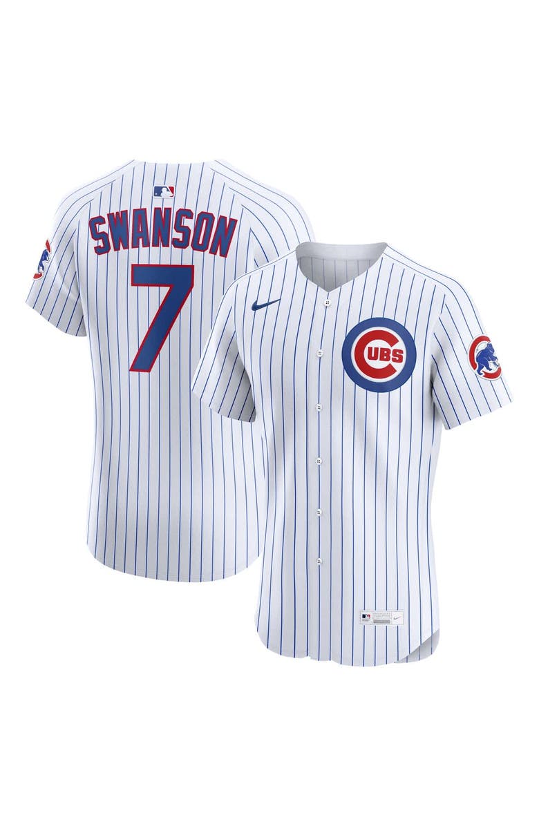 Nike Men's Nike Dansby Swanson White Chicago Cubs Home Elite Jersey, Main, color, White