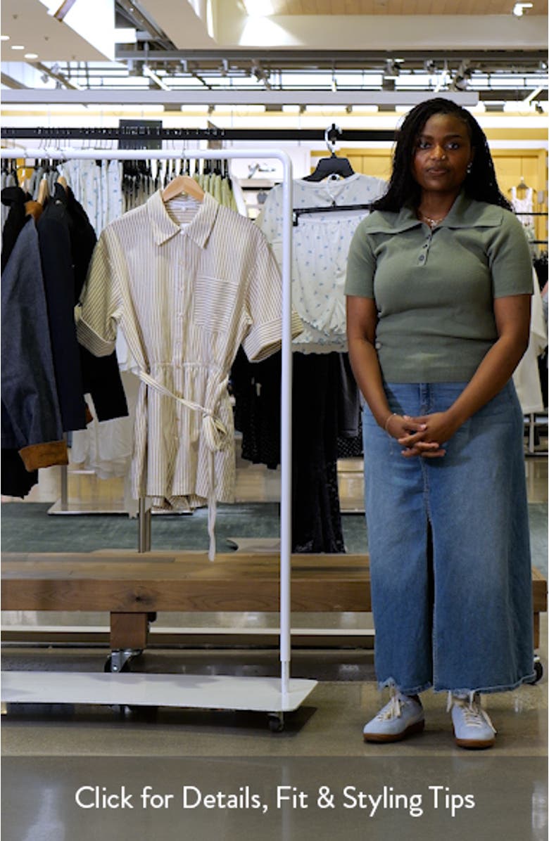 Stripe Cotton Blend Romper, sales video thumbnail