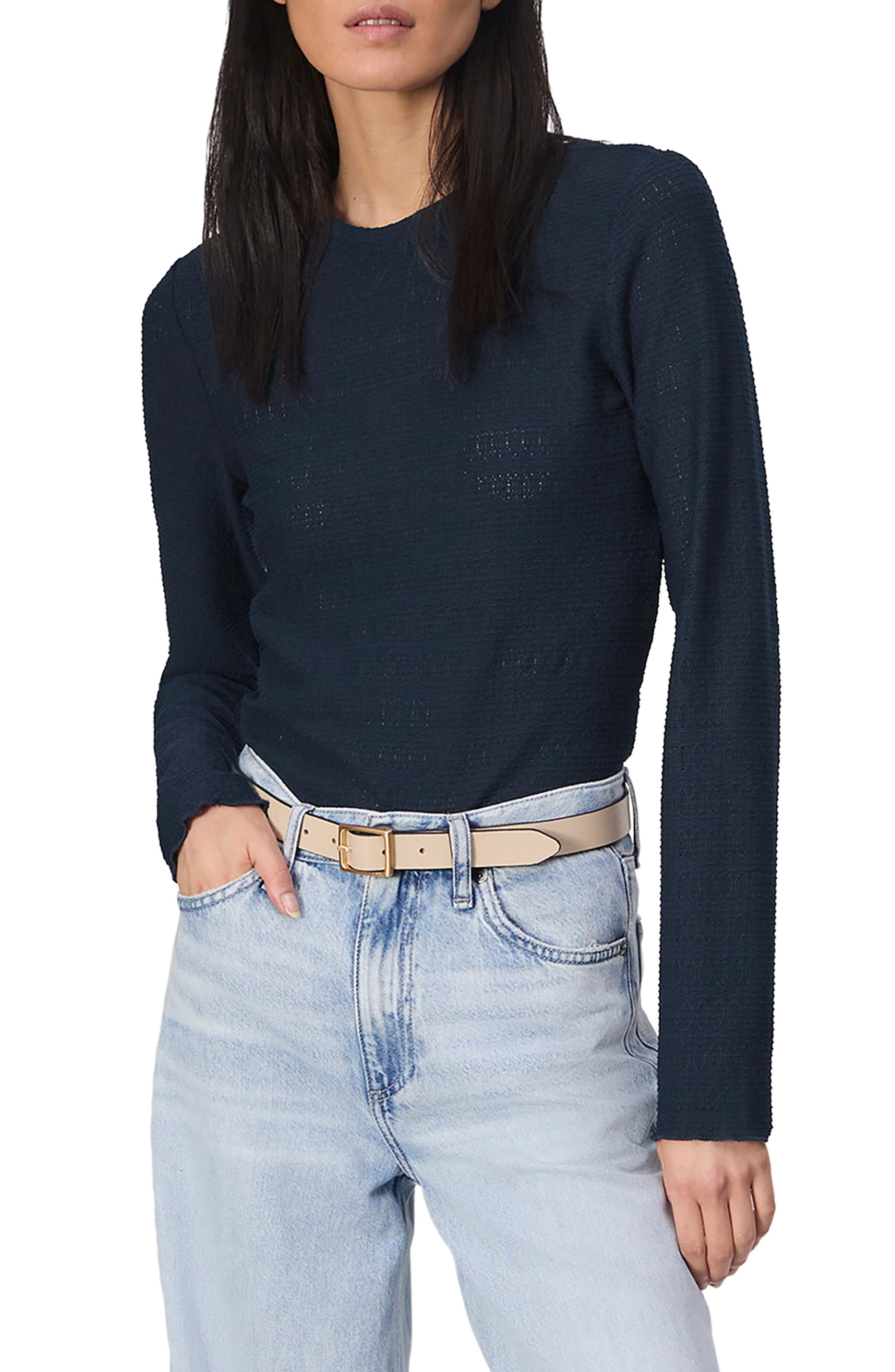 rag & bone Julia Textured Crewneck Top