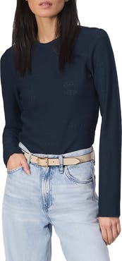 rag & bone Julia Textured Crewneck Top