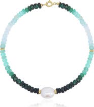 The Lovery Fine Jewelry Emerald Ombre Bead Pearl Bracelet