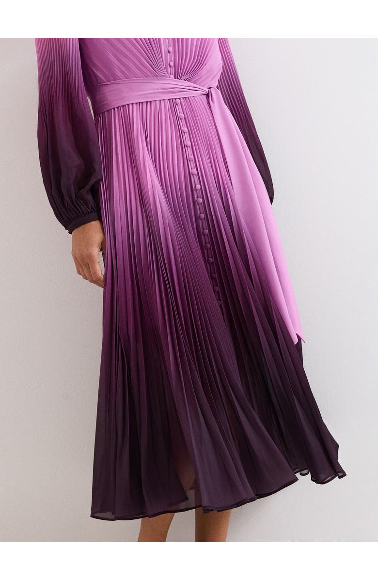 Phase Eight Mira Ombre Tie Waist Midi Dress, Alternate, color, Purple