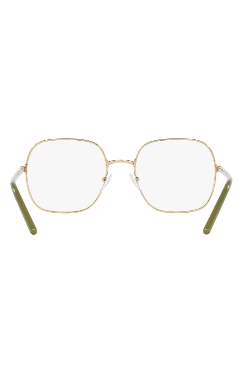 Prada 54mm Rectangle Optical Glasses, Alternate, color, Pale Gold