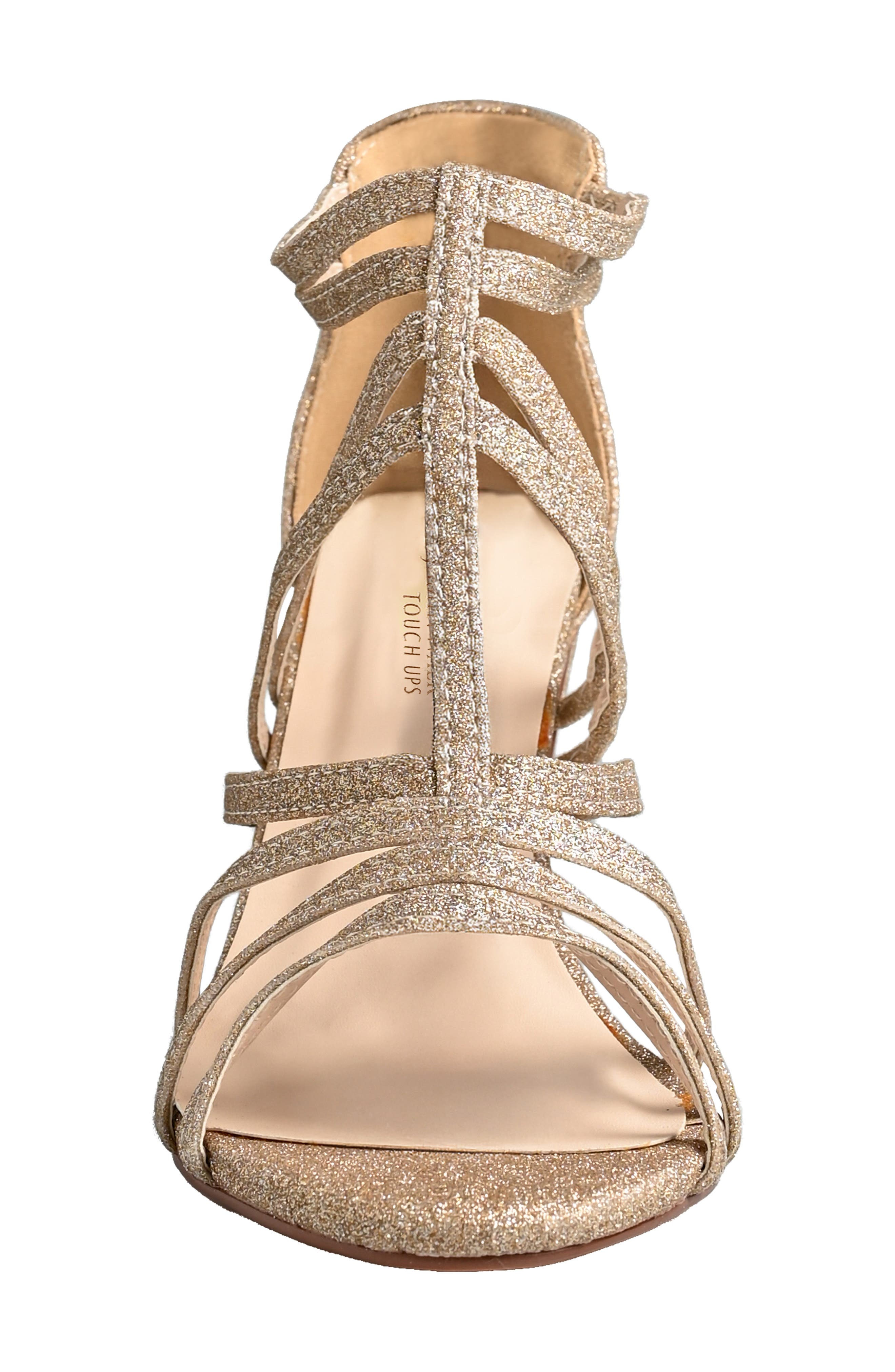 Rhyan Glitter Cage Sandal, Alternate, color, CHAMPAGNE