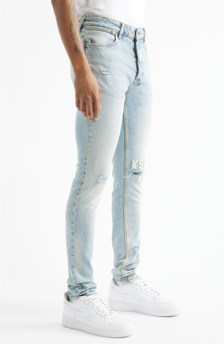 Ksubi Van Winkle Kasper Blue Ripped Skinny Jeans, Alternate, color, Denim
