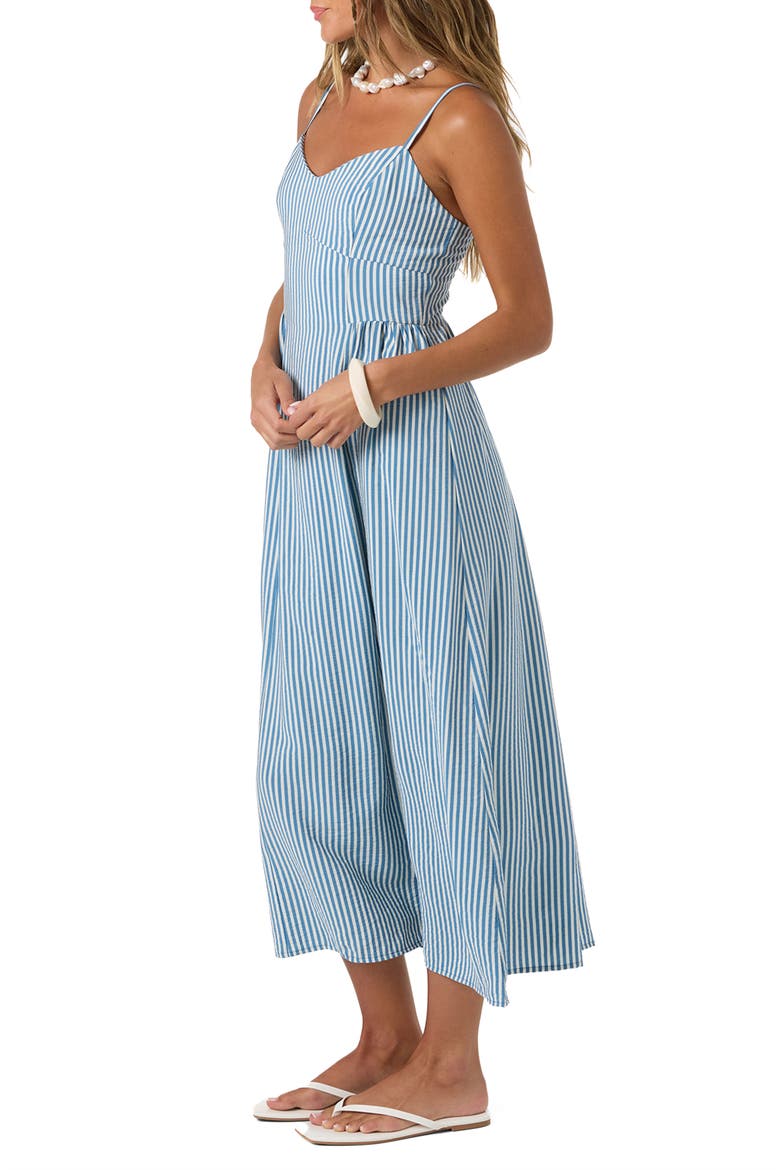 Linen Stripe Sundress, Alternate, color, TOFU