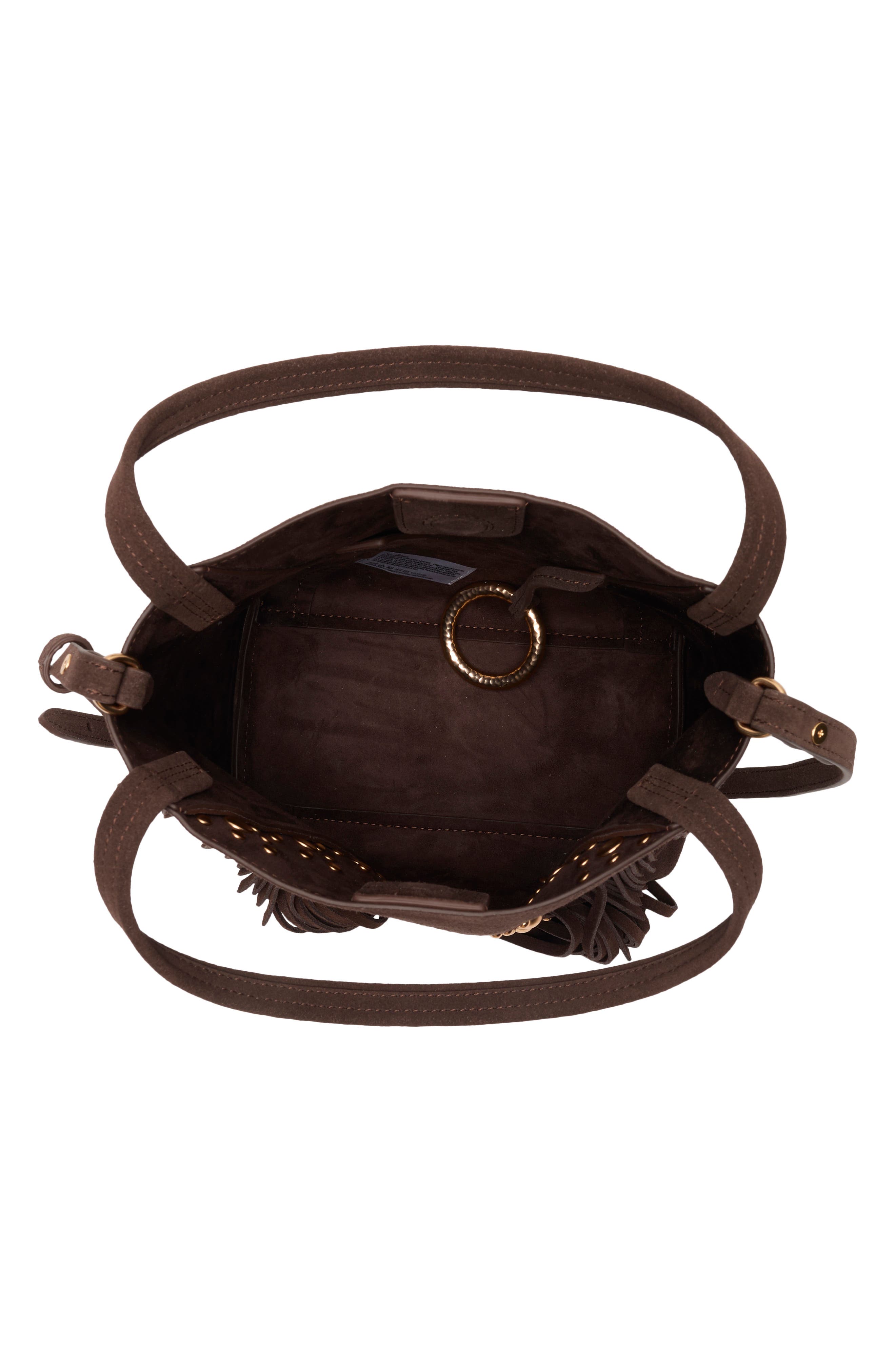 Rhett Fringe Suede Crossbody Bag, Alternate, color, DARK BROWN