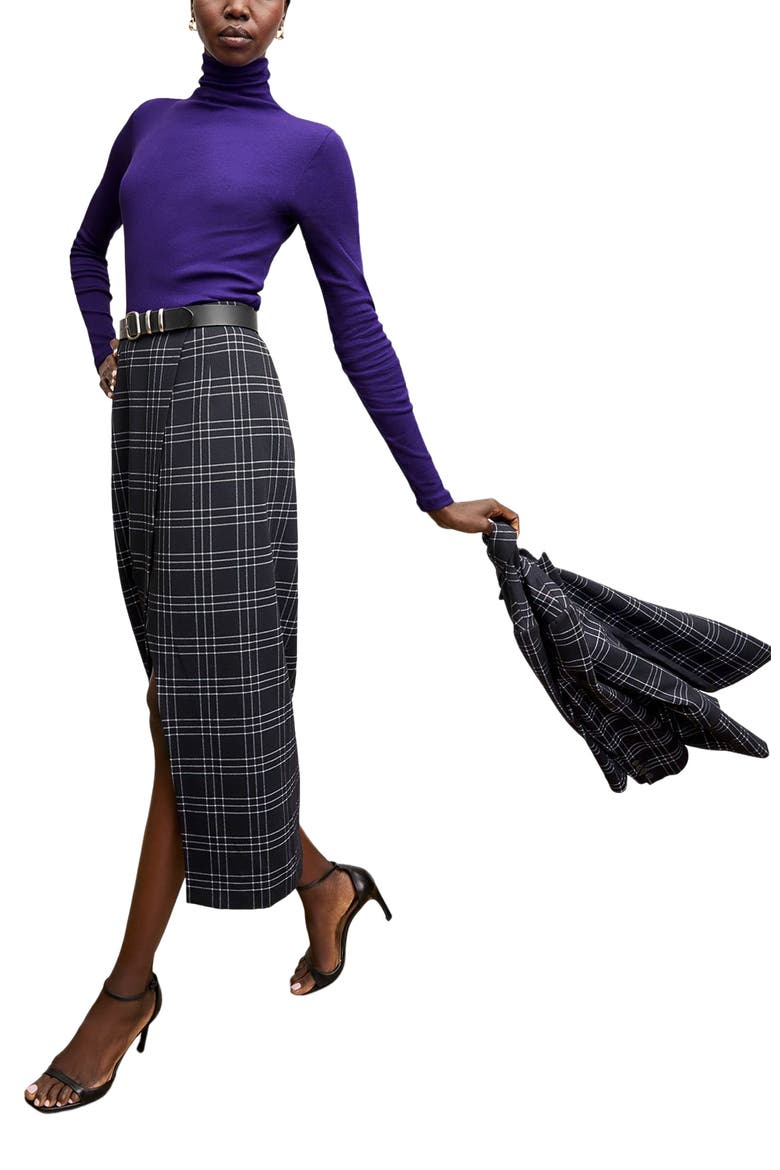 Axam Organic Ribbed Pima Cotton Turtleneck, Main, color, Ube