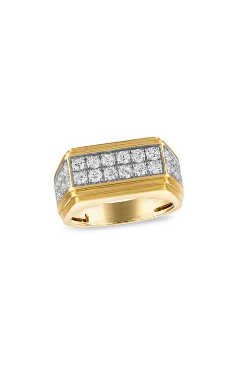 Diamond Flat Top Ring