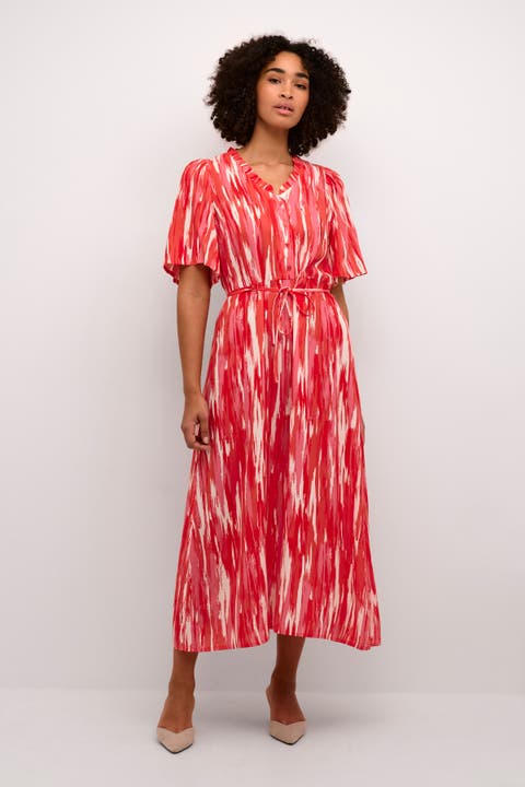 Arina Half Sleeve V-Neck Maxi Dress
