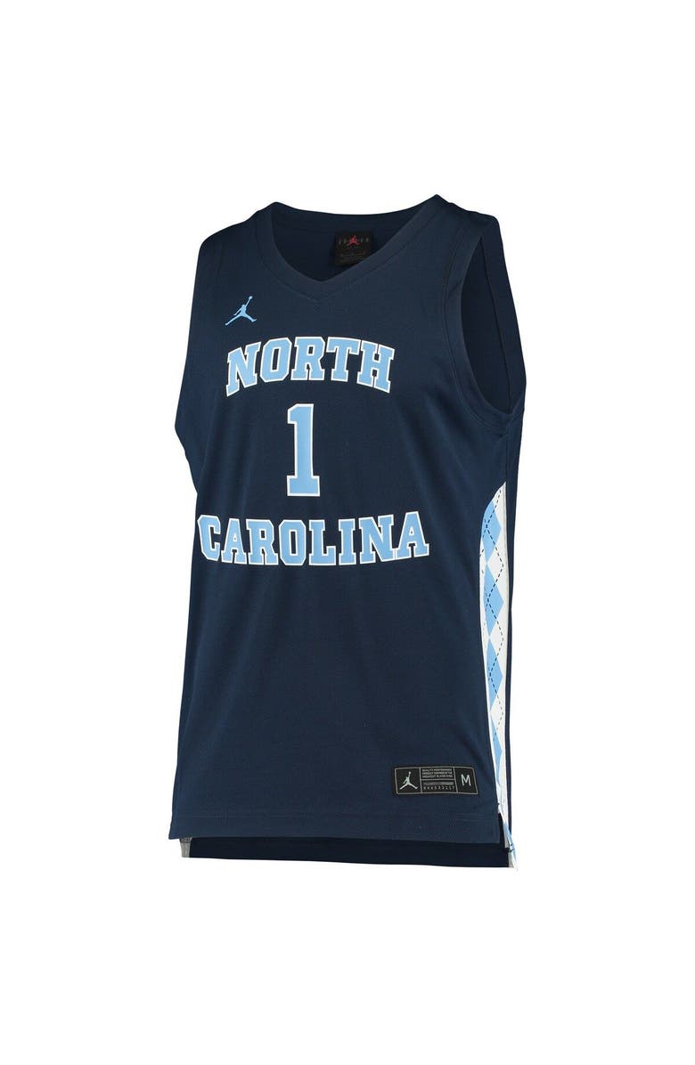 Jordan Brand Unisex Jordan Brand #1 Navy North Carolina Tar Heels Replica Basketball Jersey, Alternate, color, Navy