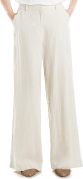 MAX STUDIO Wide Leg Linen Blend Pants