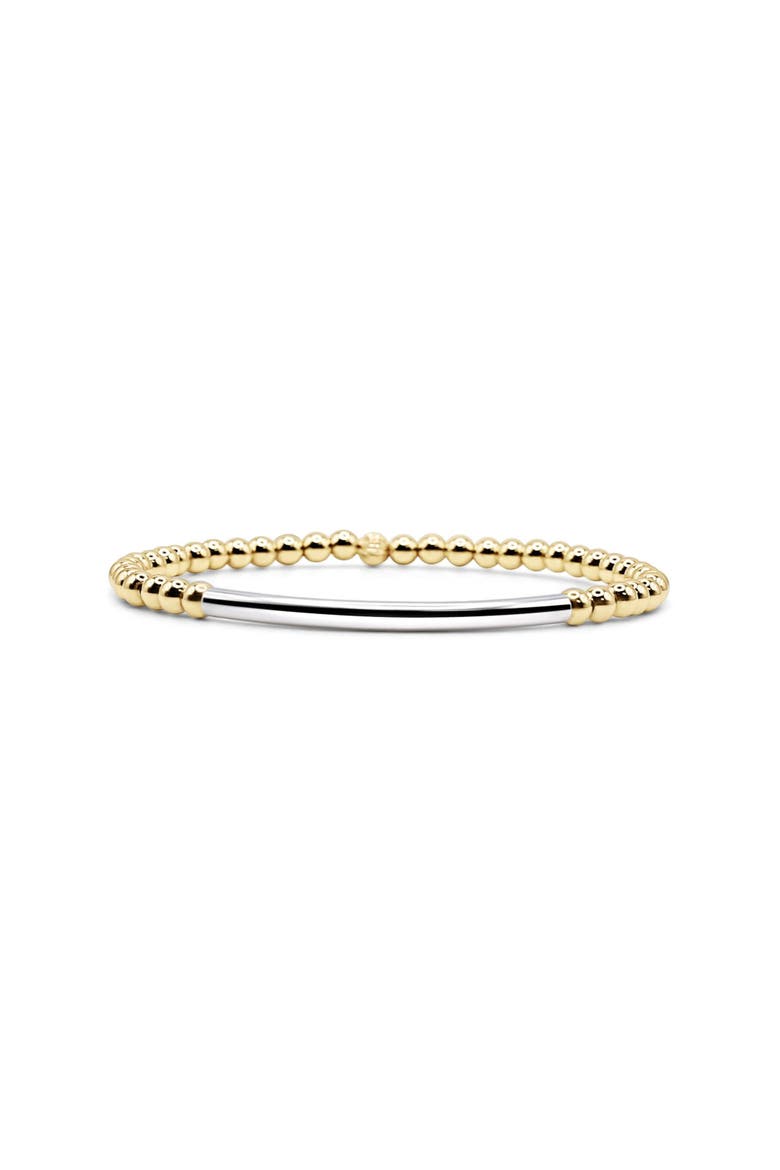 London Two-Tone Beaded Bracelet, Main, color, Gold