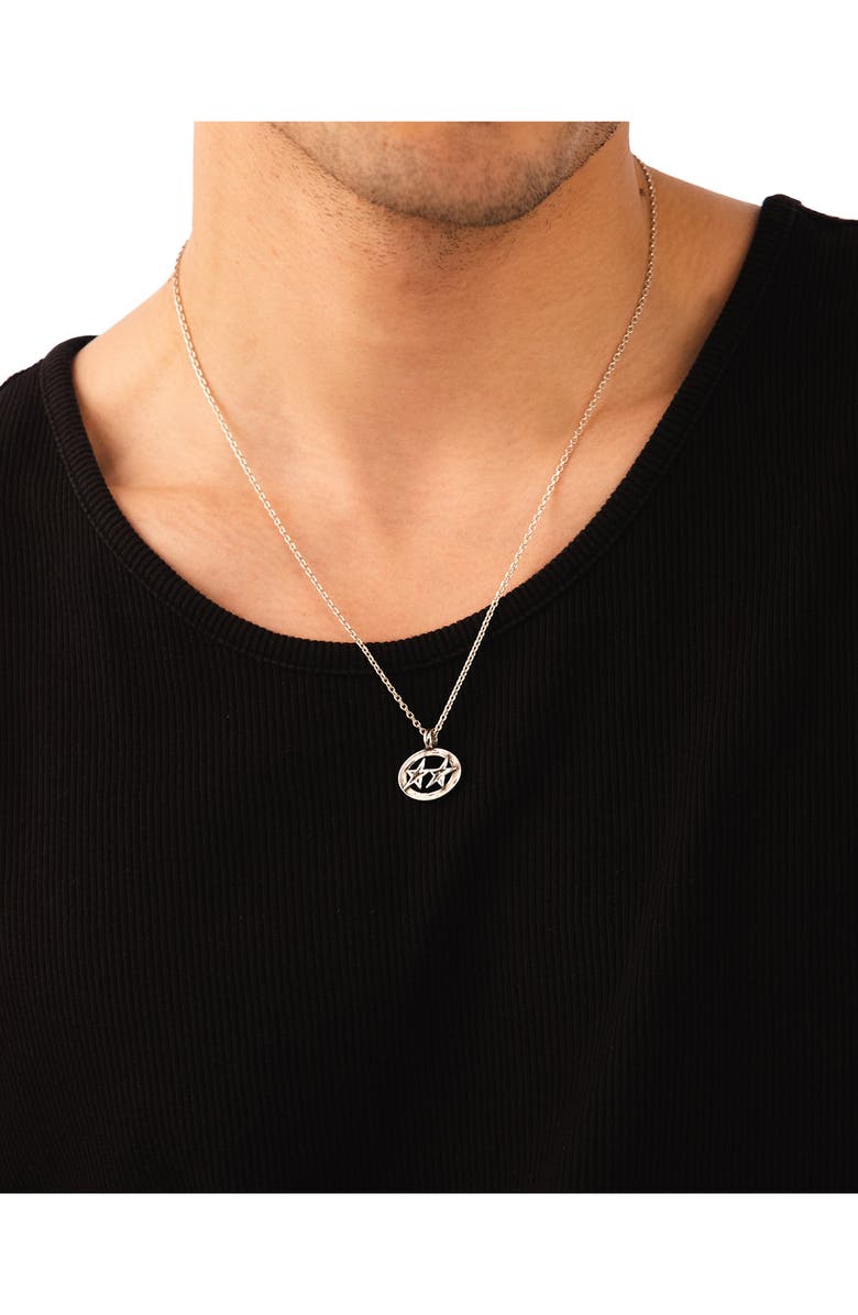 TWOJEYS Men's Superstar Pendant Necklace, Alternate, color, Silver
