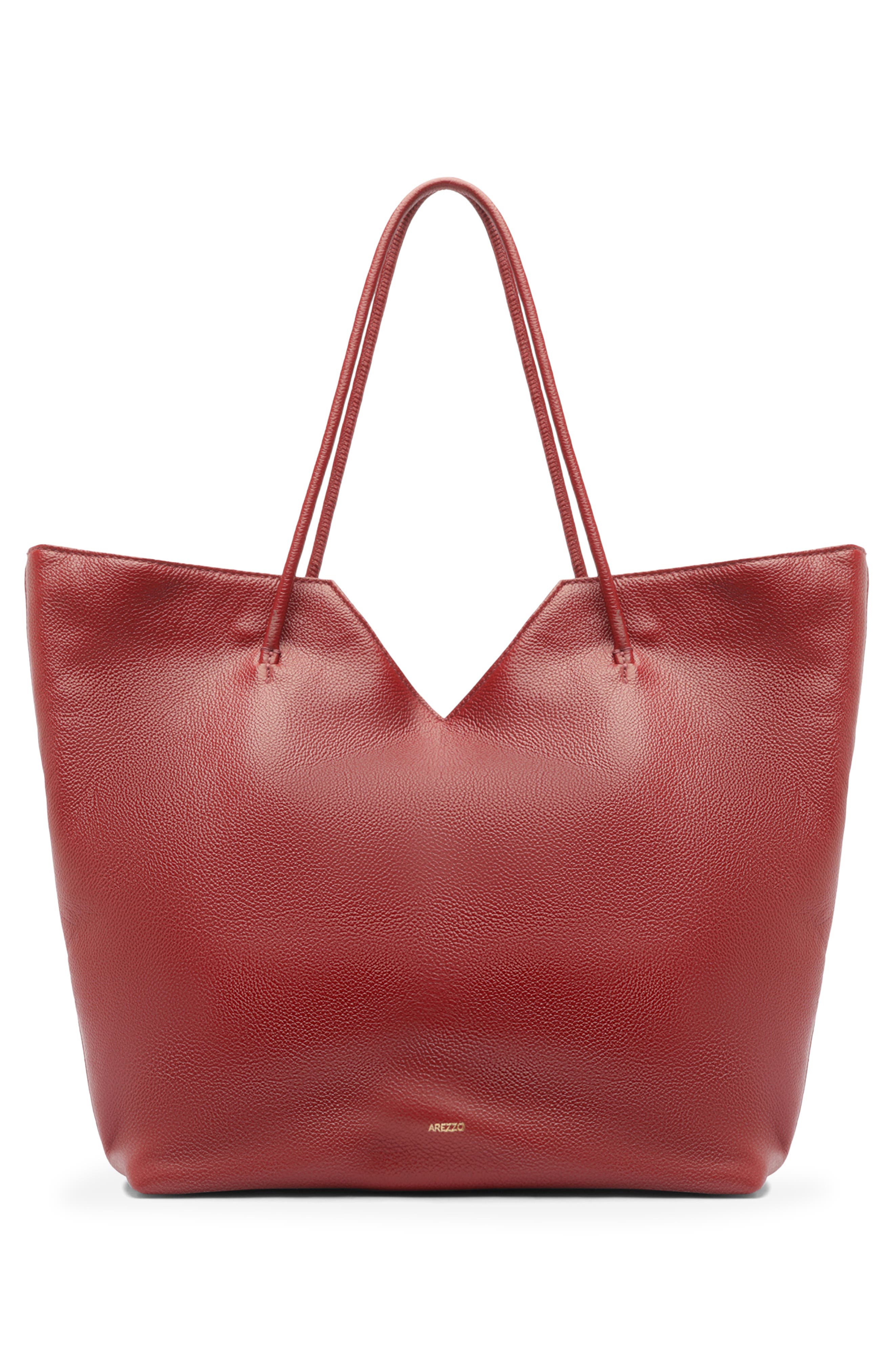 Sarah Large Leather Tote, Alternate, color, PASSION RED