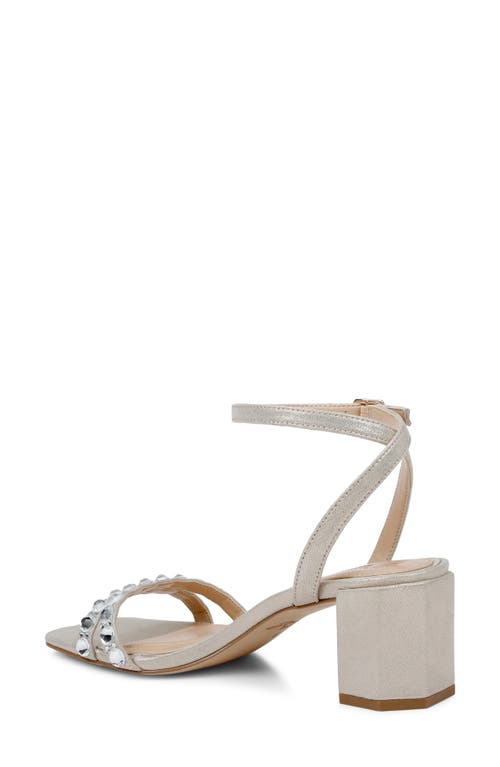 Jewel Badgley Mischka Honor Ankle Strap Sandal In Champagne Gold