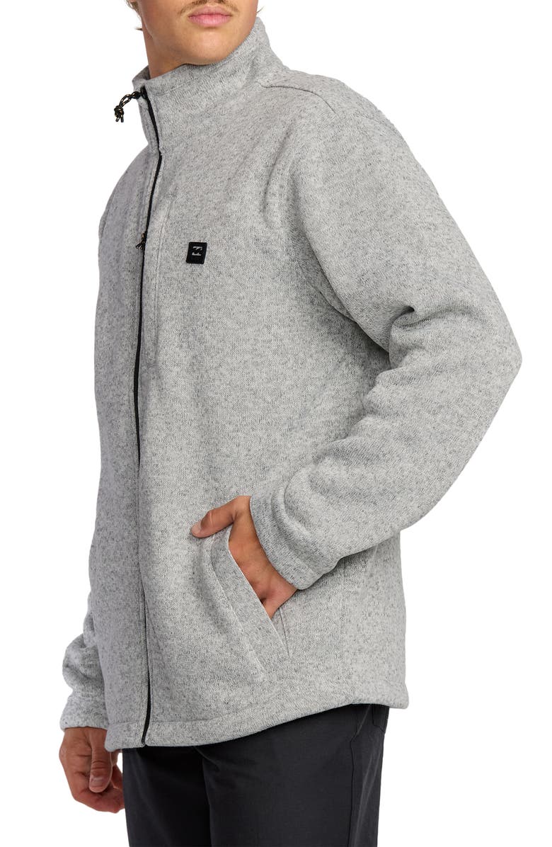 Billabong Boundary Fleece Zip Jacket, Alternate, color, Grey Heather