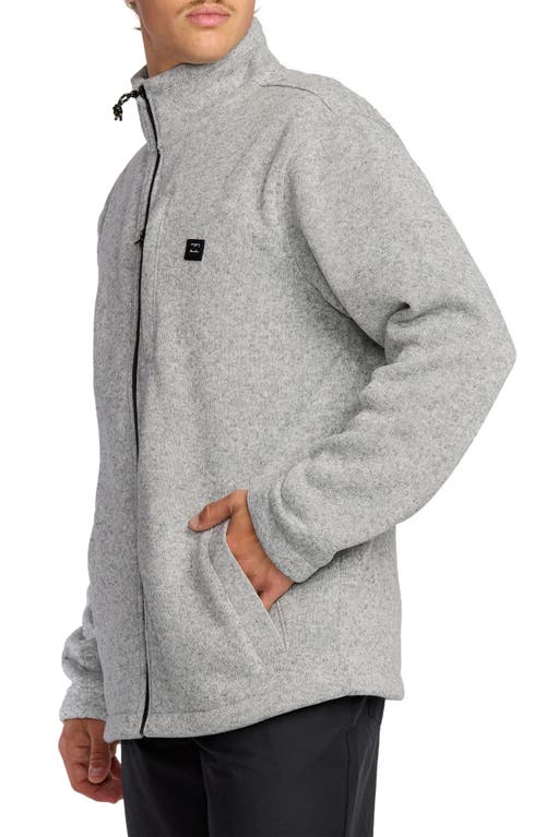 Billabong Boundary Fleece Zip Jacket In Gray