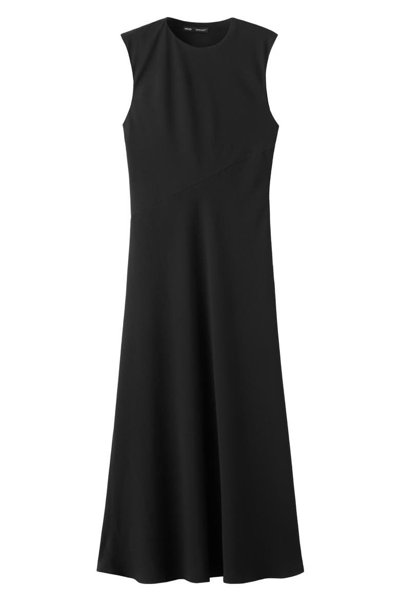 Open Back Midi Dress, Main, color, BLACK