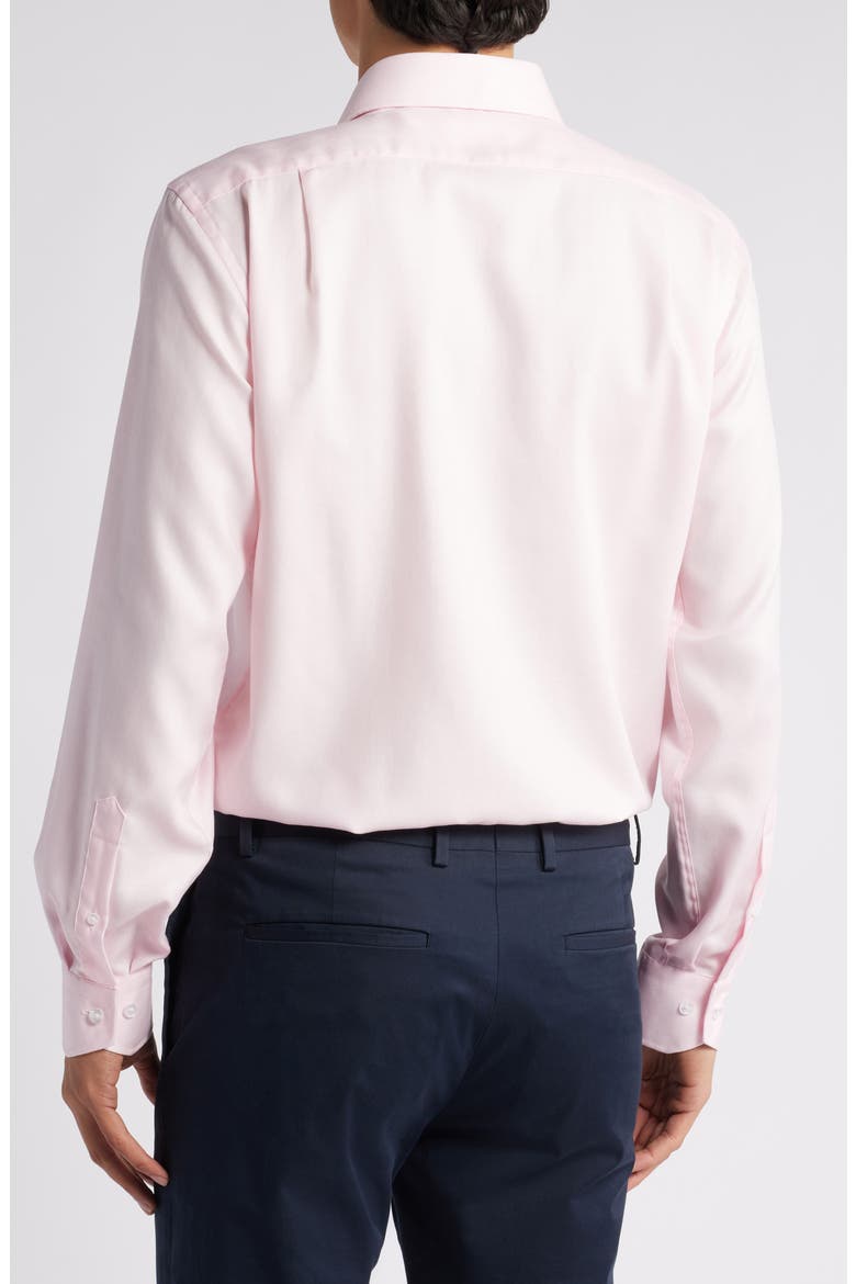 Herringbone Textured Button-Up Shirt, Alternate, color, PINK