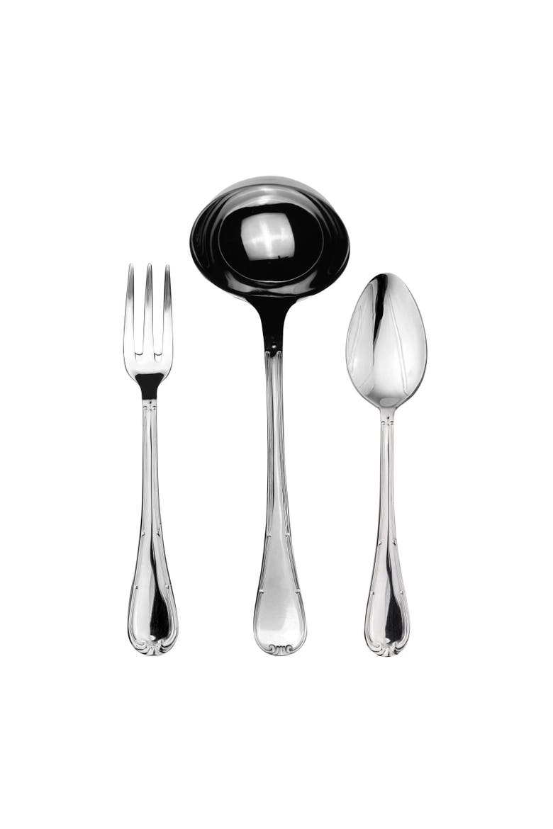 Raffaello Serving Set - 3 Pieces, Main, color, Silver