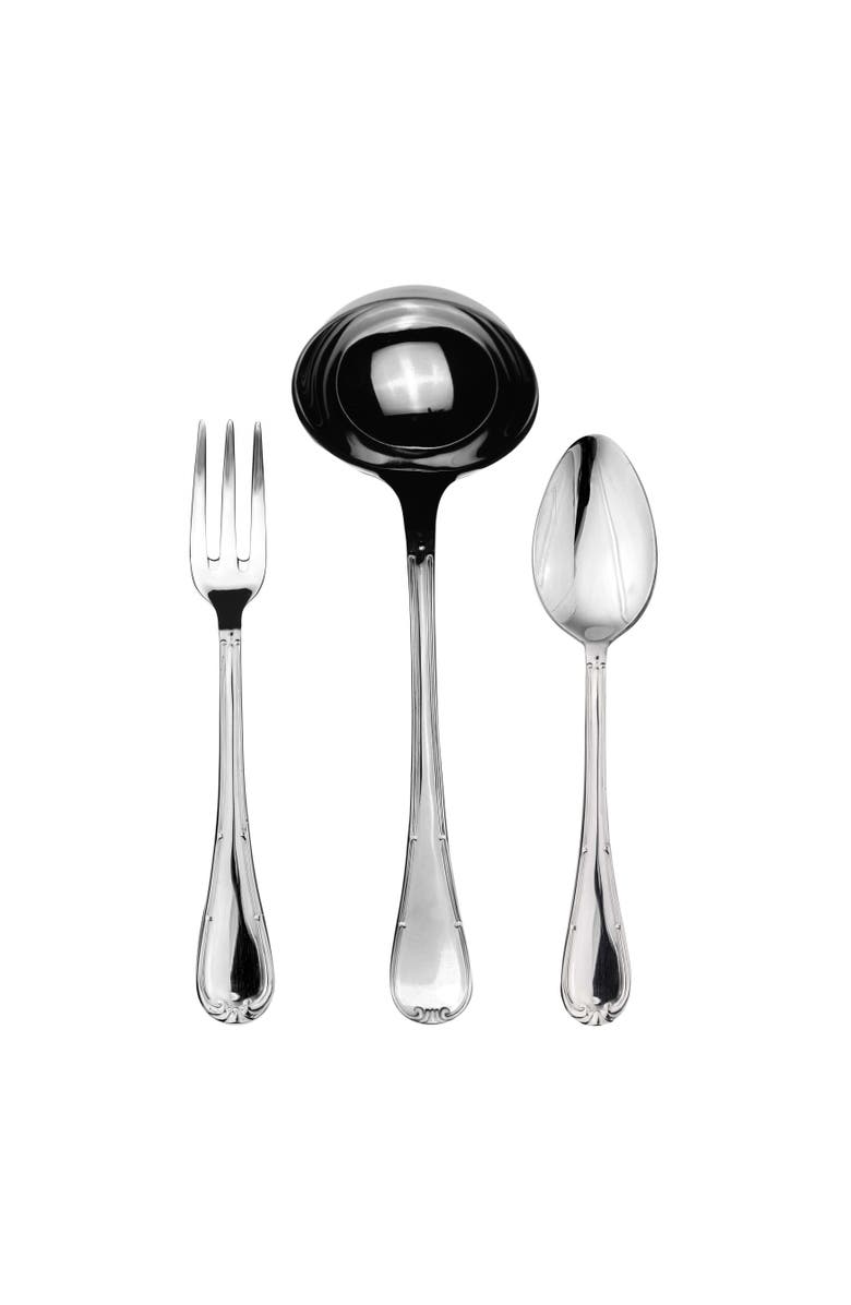 Mepra Raffaello Serving Set - 3 Pieces, Main, color, Silver