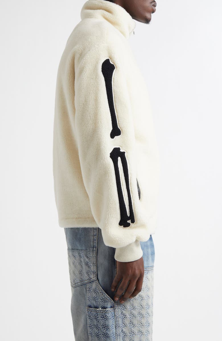 AMIRI Bones High Pile Fleece Jacket, Alternate, color,