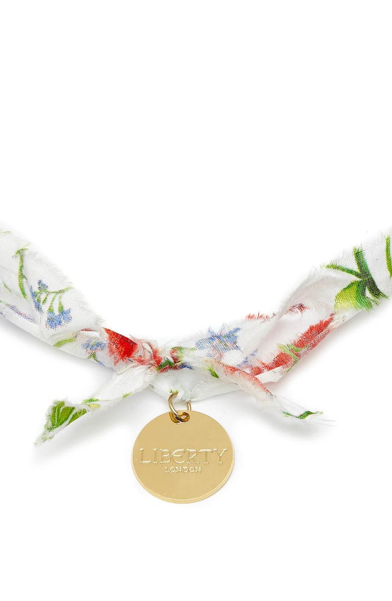 Flowers of Liberty Floral Print Charm Necklace, Alternate, color, 