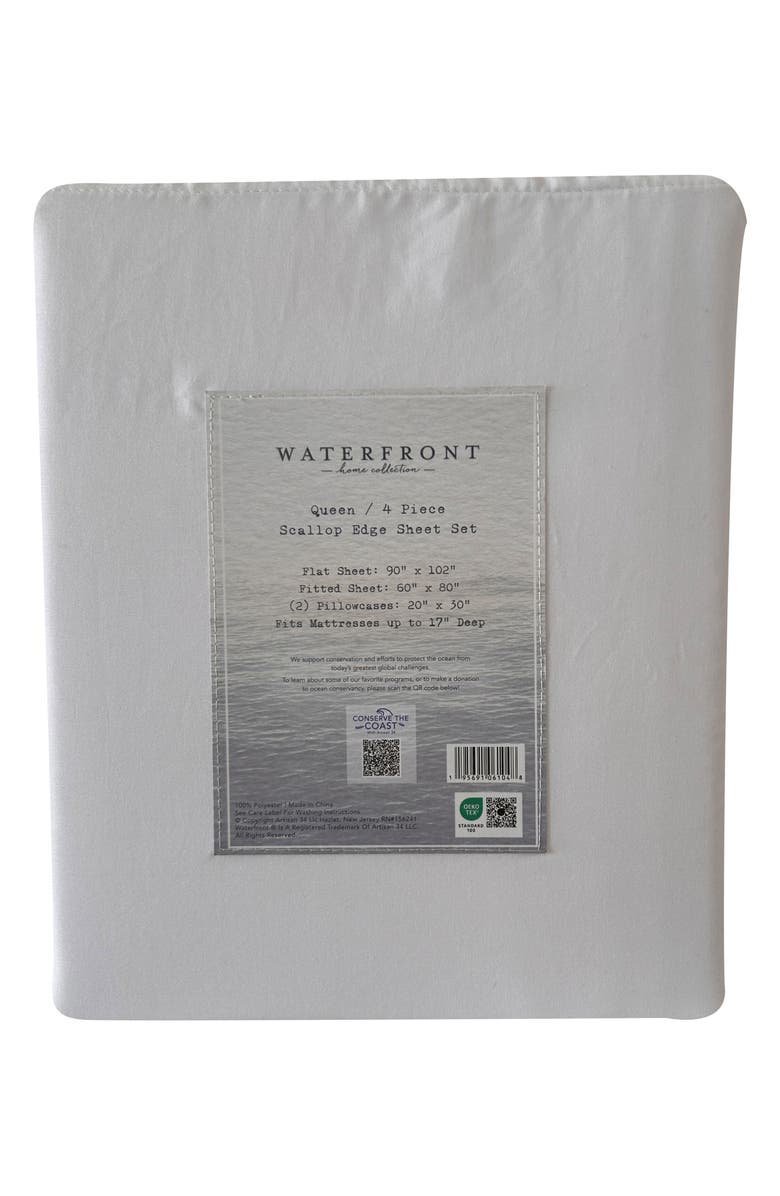 ARTISAN 34 Print Microfiber Sheet Set, Alternate, color, Solid White