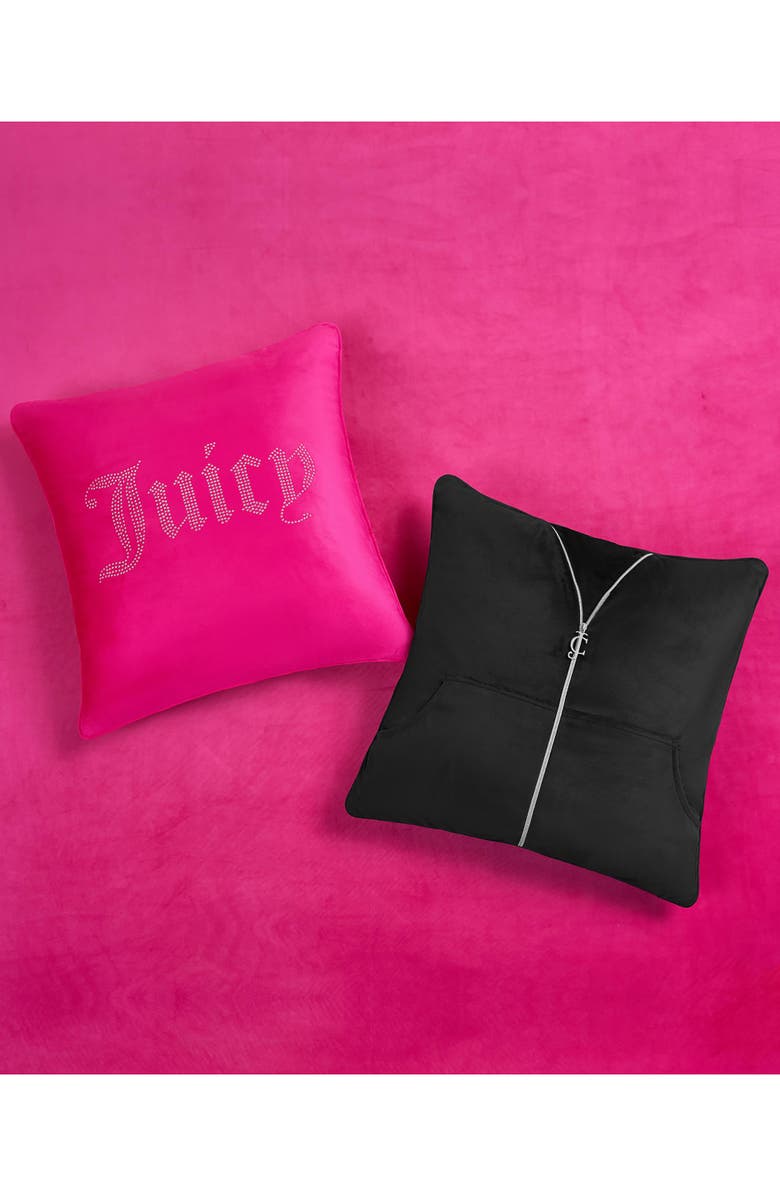 Juicy Couture Pink Velour Comforter Set, Alternate, color, 