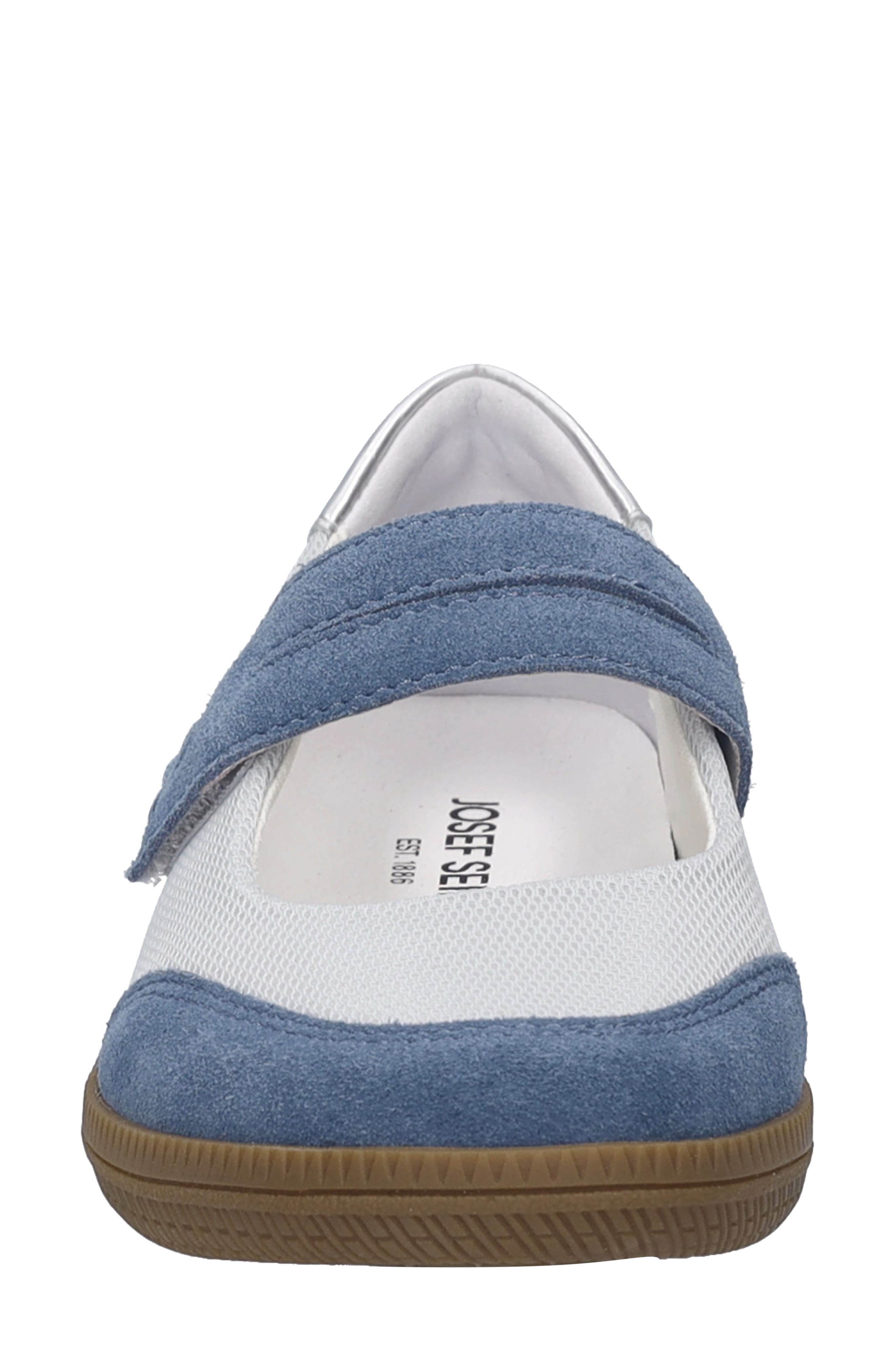 Jolene Mixed Media Mary Jane Sneaker, Alternate, color, SLATE BLUE SUEDE