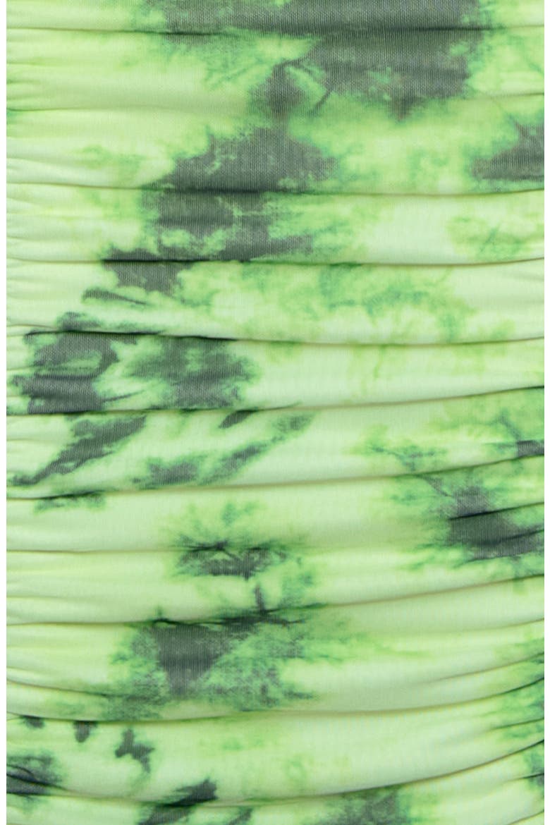 Venice Ruched Skirt, Alternate, color, LIME GREEN TIE DYE