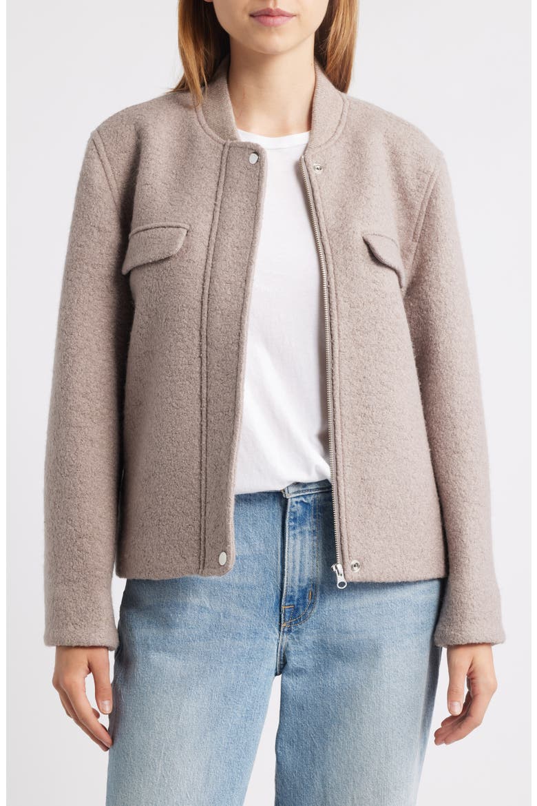 Kinsley Wool Blend Bouclé Jacket, Main, color, MINK