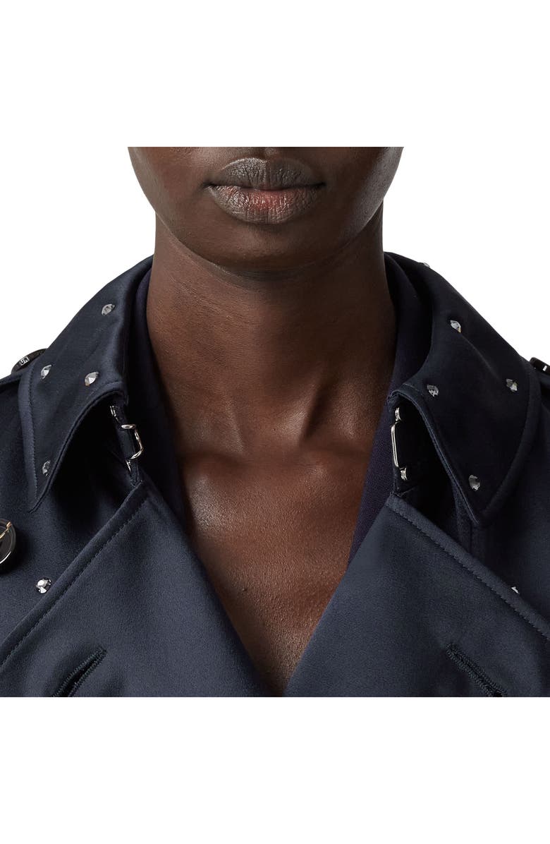 Burberry Kensington Crystal Studded Trench Coat, Alternate, color, 
