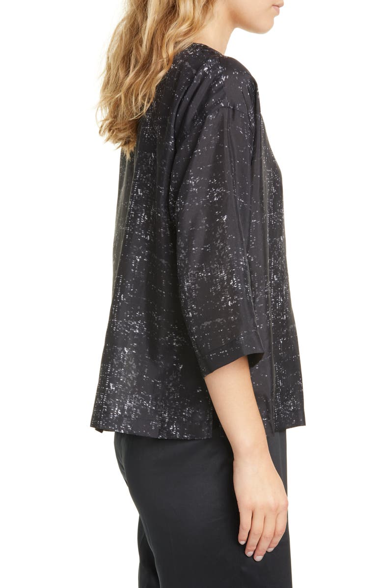 Eileen Fisher Boxy Silk Top, Alternate, color,