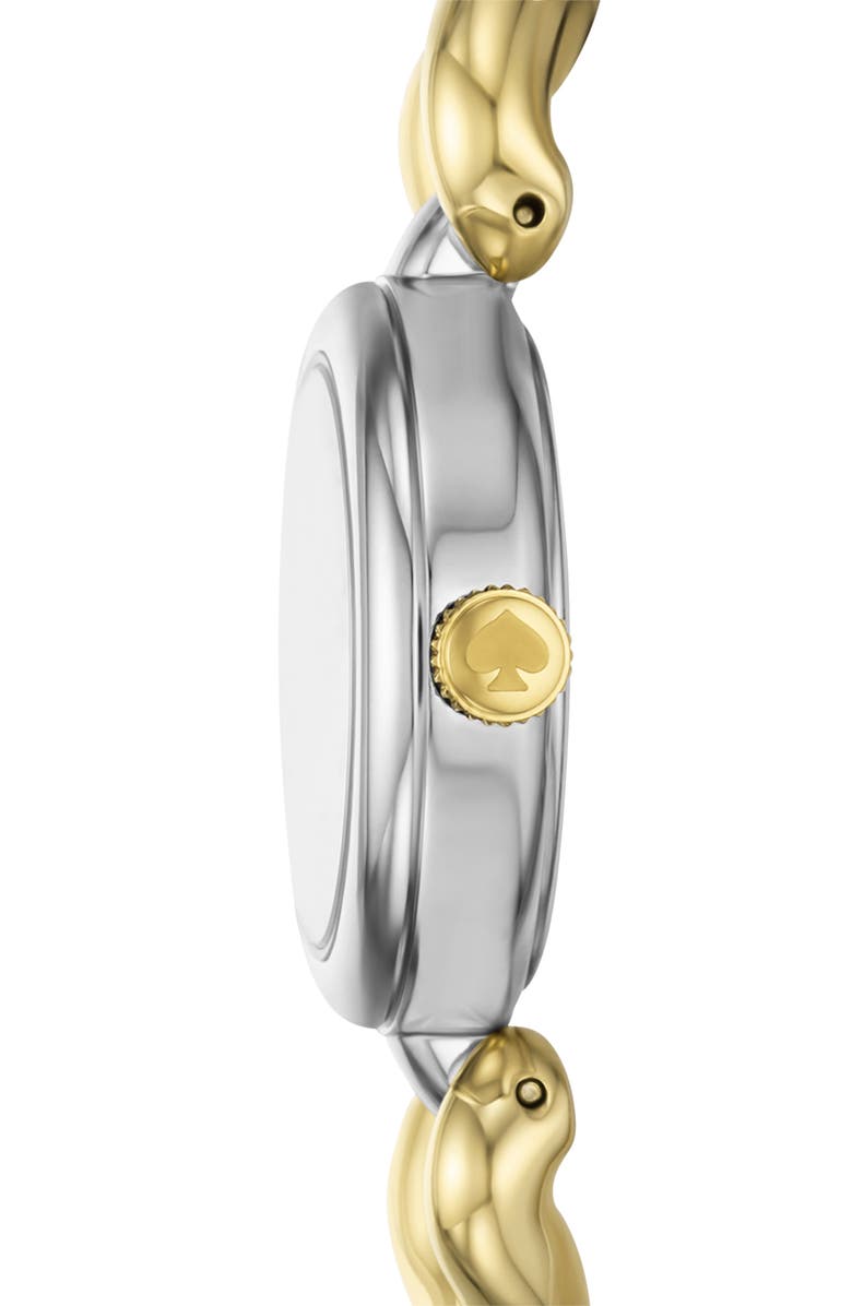Kate Spade New York monroe two-tone twist bracelet watch, 24mm, Alternate, color, Two Tone