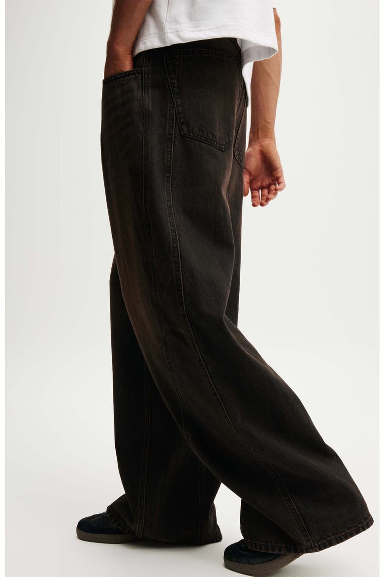 Men's Super Baggy Balloon Jean, Alternate, color, Burnt Black