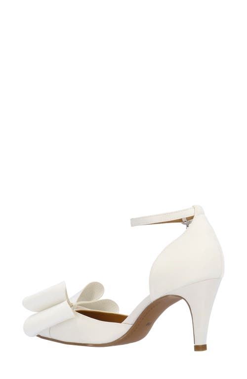 J. Reneé Pammie Ankle Strap Pointed Toe Pump In White